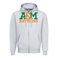 Heather Grey florida a&m rattlers Zipper Hoodie - linhVisuals