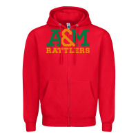 Red florida a&m rattlers Zipper Hoodie - linhVisuals