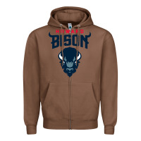 Chestnut howard bison Zipper Hoodie - linhVisuals