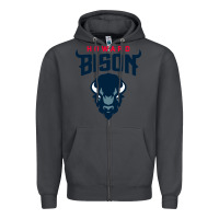 Smoke howard bison Zipper Hoodie - linhVisuals