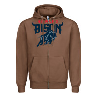 Chestnut howard bison Zipper Hoodie - linhVisuals