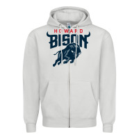 Dove Grey howard bison Zipper Hoodie - linhVisuals