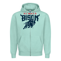 Seafoam howard bison Zipper Hoodie - linhVisuals