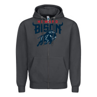 Smoke howard bison Zipper Hoodie - linhVisuals