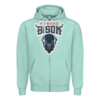 Seafoam howard bison Zipper Hoodie - linhVisuals