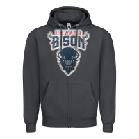 Smoke howard bison Zipper Hoodie - linhVisuals