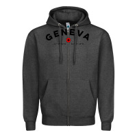 Charcoal Heather geneva switzerland clothing gifts and souvenirs Zipper Hoodie - linhVisuals