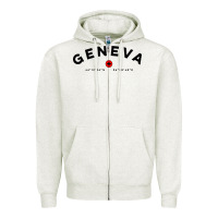 Oatmeal Heather geneva switzerland clothing gifts and souvenirs Zipper Hoodie - linhVisuals