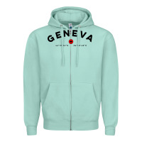Seafoam geneva switzerland clothing gifts and souvenirs Zipper Hoodie - linhVisuals