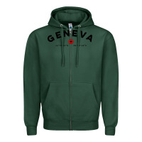 Sports Green geneva switzerland clothing gifts and souvenirs Zipper Hoodie - linhVisuals