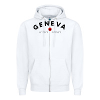 White geneva switzerland clothing gifts and souvenirs Zipper Hoodie - linhVisuals