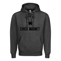 Charcoal Heather chick magnet Zipper Hoodie - linhVisuals