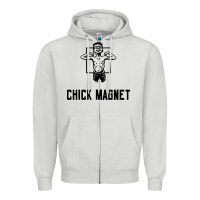 Dove Grey chick magnet Zipper Hoodie - linhVisuals