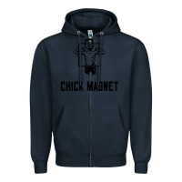 Navy chick magnet Zipper Hoodie - linhVisuals