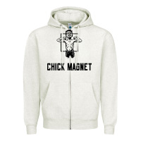 Oatmeal Heather chick magnet Zipper Hoodie - linhVisuals