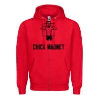 Red chick magnet Zipper Hoodie - linhVisuals