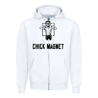 White chick magnet Zipper Hoodie - linhVisuals