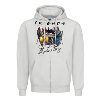 Dove Grey Horror friends Zipper Hoodie - linhVisuals