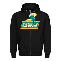 Black norfolk state spartans Zipper Hoodie - linhVisuals