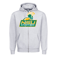 Heather Grey norfolk state spartans Zipper Hoodie - linhVisuals