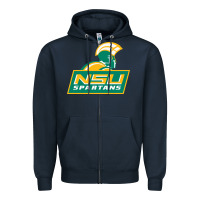 Navy norfolk state spartans Zipper Hoodie - linhVisuals
