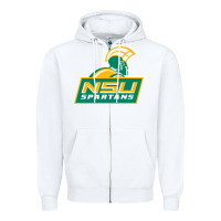 White norfolk state spartans Zipper Hoodie - linhVisuals