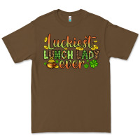 Cacao St. Patrick's Luckiest lunch lady ever Premium Tee - OliviaCreatesArt