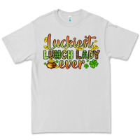 Dove Grey St. Patrick's Luckiest lunch lady ever Premium Tee - OliviaCreatesArt