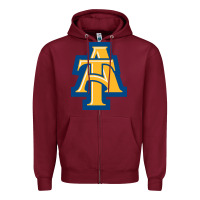 Burgundy north carolina a&t aggies Zipper Hoodie - linhVisuals