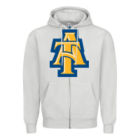 Dove Grey north carolina a&t aggies Zipper Hoodie - linhVisuals
