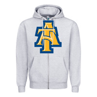 Heather Grey north carolina a&t aggies Zipper Hoodie - linhVisuals