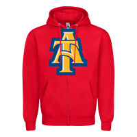 Red north carolina a&t aggies Zipper Hoodie - linhVisuals