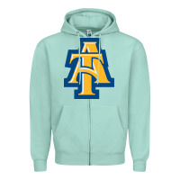 Seafoam north carolina a&t aggies Zipper Hoodie - linhVisuals
