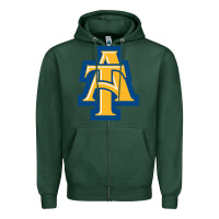 Sports Green north carolina a&t aggies Zipper Hoodie - linhVisuals