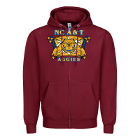 Burgundy north carolina a&t aggies Zipper Hoodie - linhVisuals