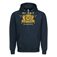 Navy north carolina a&t aggies Zipper Hoodie - linhVisuals