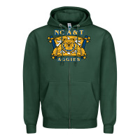 Sports Green north carolina a&t aggies Zipper Hoodie - linhVisuals