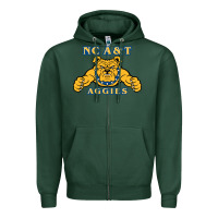 Sports Green north carolina a&t aggies Zipper Hoodie - linhVisuals