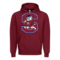 Burgundy south carolina state bulldogs Zipper Hoodie - linhVisuals