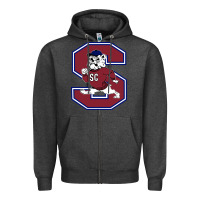 Charcoal Heather south carolina state bulldogs Zipper Hoodie - linhVisuals