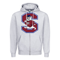 Heather Grey south carolina state bulldogs Zipper Hoodie - linhVisuals