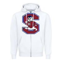 White south carolina state bulldogs Zipper Hoodie - linhVisuals