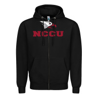 Black north carolina central eagles Zipper Hoodie - linhVisuals