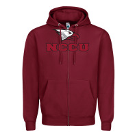 Burgundy north carolina central eagles Zipper Hoodie - linhVisuals