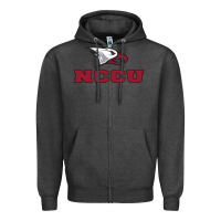 Charcoal Heather north carolina central eagles Zipper Hoodie - linhVisuals