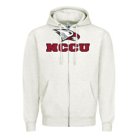 Oatmeal Heather north carolina central eagles Zipper Hoodie - linhVisuals
