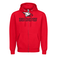 Red north carolina central eagles Zipper Hoodie - linhVisuals