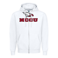White north carolina central eagles Zipper Hoodie - linhVisuals