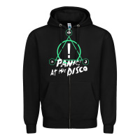Black PANIC! AT THE DISCO Zipper Hoodie - linhVisuals
