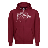 Burgundy PANIC! AT THE DISCO Zipper Hoodie - linhVisuals